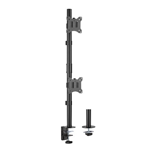 Brateck Vertical Pole Mount Dual-Screen Monitor Mount Fit Most 17'-32' Monitors, Up to 9kg per screen VESA 75x75/100x100