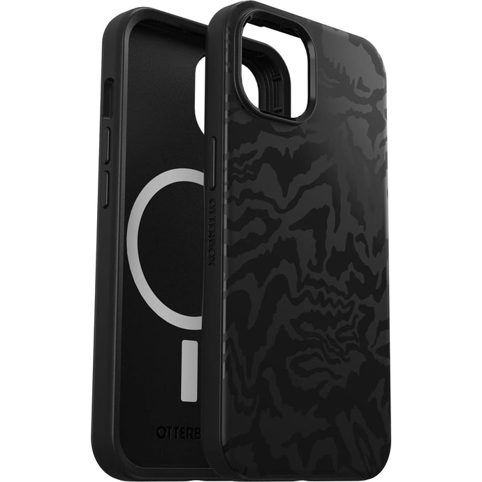 OtterBox Symmetry+ MagSafe Apple iPhone 14 / iPhone 13 Case Rebel (Black) - (77-89773), Antimicrobial, DROP+ 3X Military Standard, Raised Edges