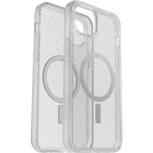 OtterBox Symmetry+ Clear MagSafe Apple iPhone 14 Plus Case Stardust (Clear Glitter) - (77-89192),Antimicrobial,DROP+ 3X Military Standard,Raised Edges