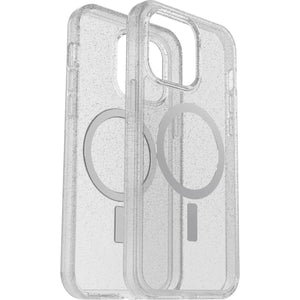 OtterBox Symmetry+ Clear MagSafe Apple iPhone 14 Pro Max Case Stardust (Clear Glitter) - (77-89285), Antimicrobial, DROP+ 3X Military Standard