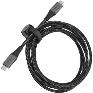 OtterBox USB-C to USB-C Fast Charge Premium Pro Cable (2M) - Black (78-80888), 60W, 30K Bend/Flex,BraidedSamsung Galaxy,iPad,MacBook,Google,OPPO,Nokia