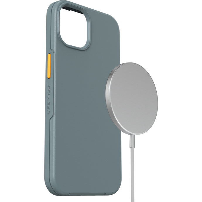 LifeProof SEE Magsafe Apple iPhone 13 Case Anchors Away (Teal Grey/Orange) - (77-85691), 2M DropProof, Ultra-thin, One-Piece Design, Screenless front