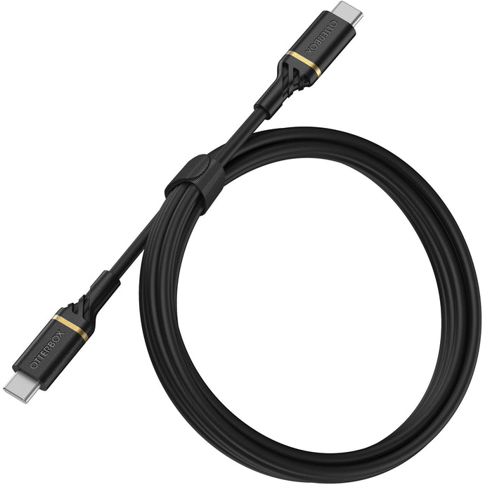 OtterBox USB-C to USB-C (2.0) Fast Charge Cable (1M) - Black (78-52541),3 AMPS (60W),USB PD,3K Bend/Flex,Samsung Galaxy,iPad,MacBook,Google,OPPO,Nokia