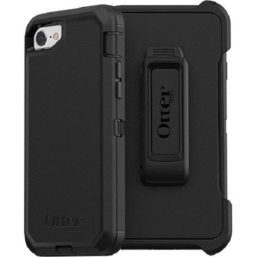 OtterBox Defender Apple iPhone SE (3rd & 2nd Gen) and iPhone 8/7 Case Black -(77-56603),DROP+ 4X Military Standard,Multi-Layer,Included Holster,Rugged