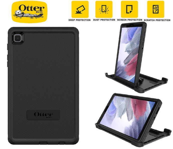 OtterBox Defender Samsung Galaxy Tab A7 Lite (8.7') Case Black - (77-83087), DROP+ 2X Military Standard, Built-in Screen Protection, Multi-Position